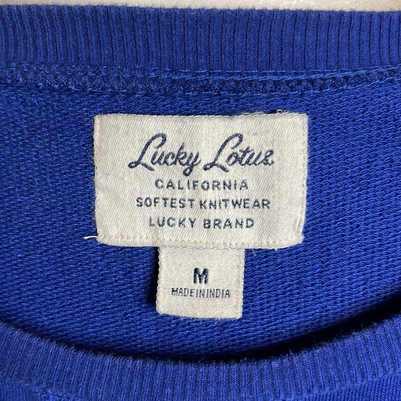 ❗️MOVING SALE❗️LUCKY BRAND- LUCKY LOTUS CALIFORNIA SOFTEST KNITWEAR PULLOVER M - Picture 9 of 9